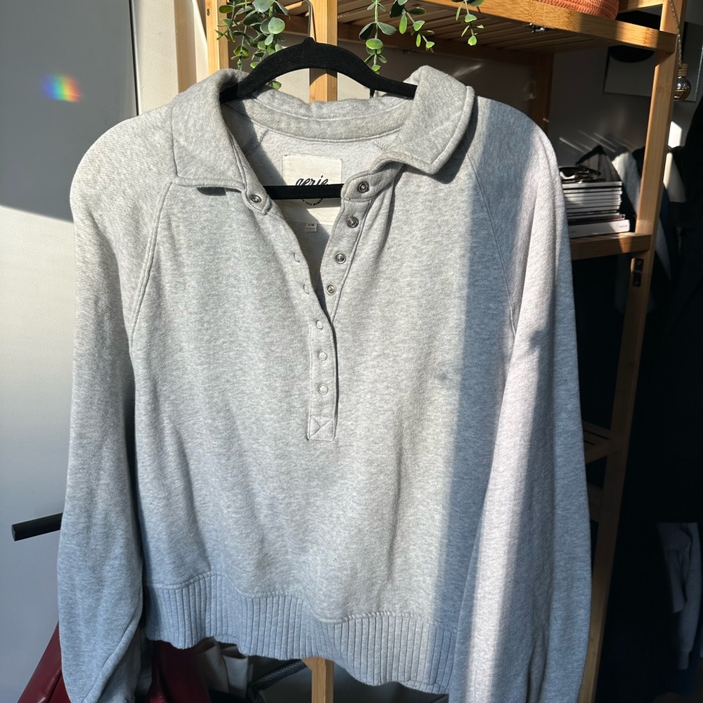 Aerie button up sweatshirt